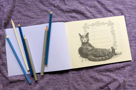 Notebook for Cat Lovers: Horizontal A5, Graph Paper/Grid