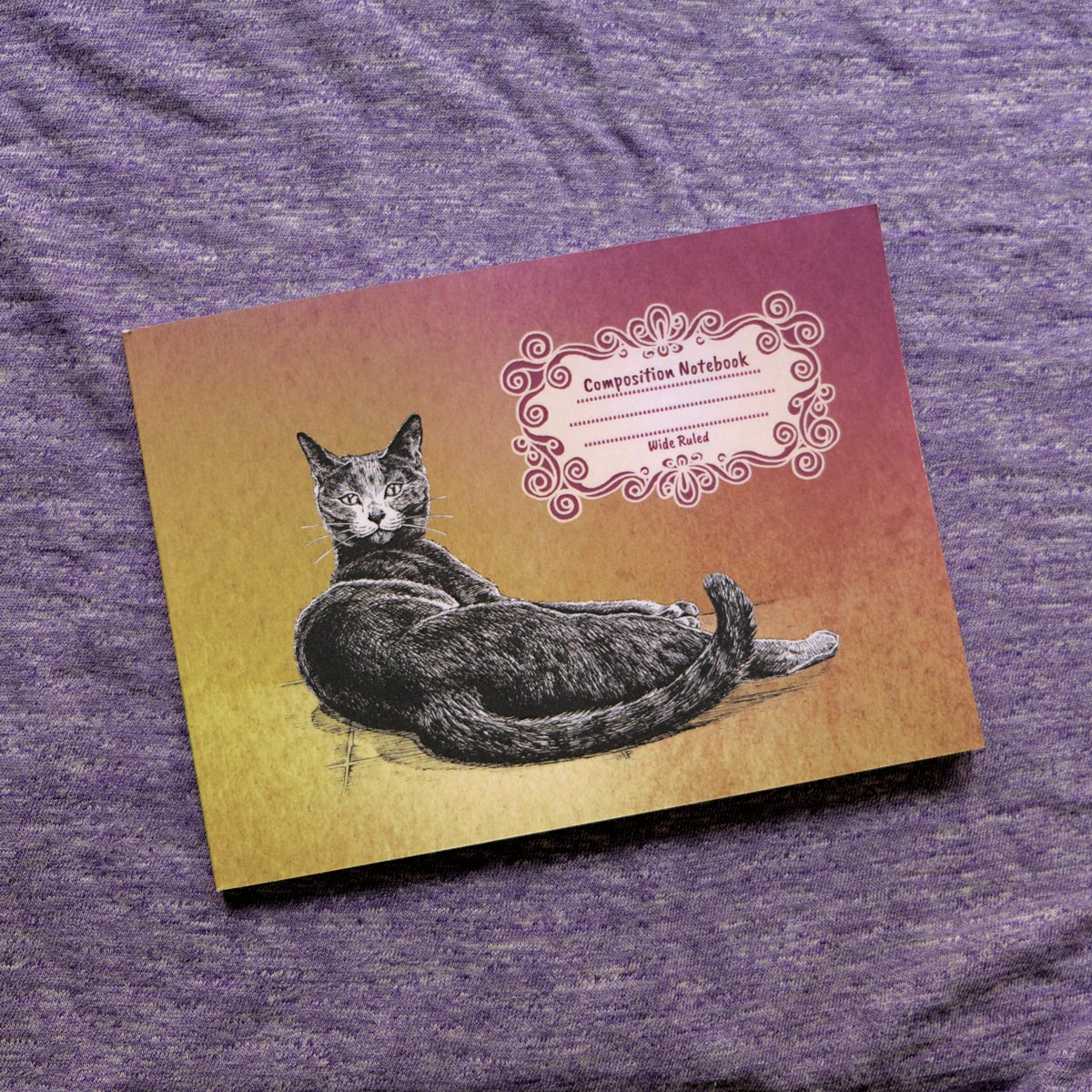 Notebook for Cat Lovers: Horizontal A5, Wide Ruled/Lined