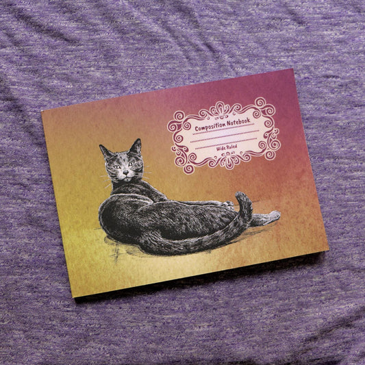Notebook for Cat Lovers: Horizontal A5, Wide Ruled/Lined