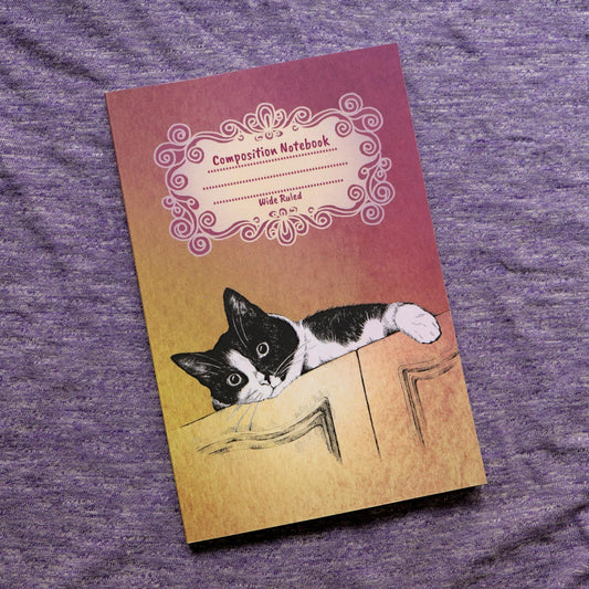 Notebook for Cat Lovers: Medium Size (A5), Wide Ruled/Lined