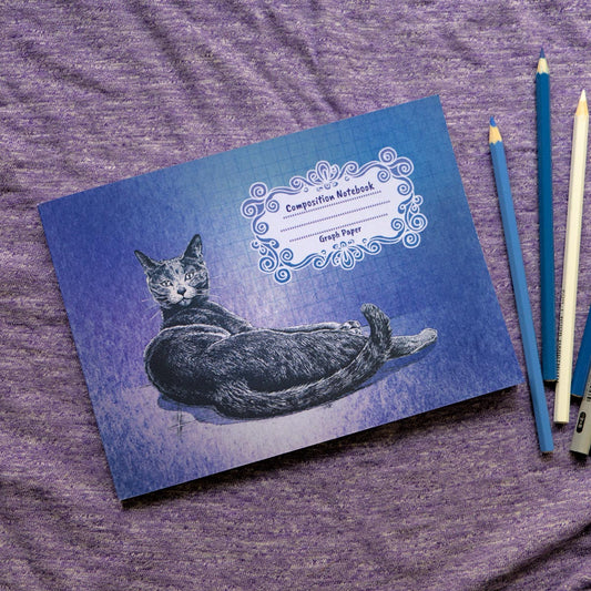 Notebook for Cat Lovers: Horizontal A5, Graph Paper/Grid