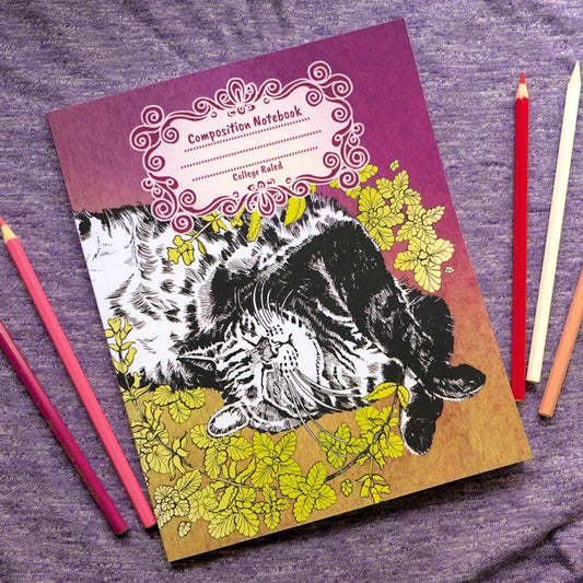 Notebook for Cat Lovers: Big Size, College Ruled/Lined